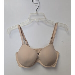 Auden Tan Full Coverage Lightly Lined Demi Adjustable‎ Underwire Bra Size 36D